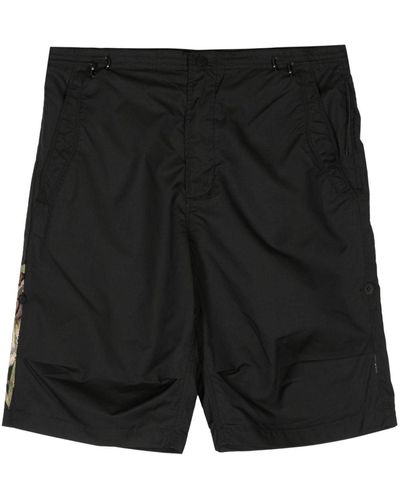 Maharishi Embroidered-motif Shorts - Black