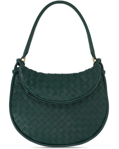 Bottega Veneta Medium Gemini Leather Shoulder Bag - Green