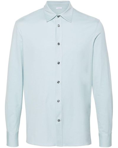 Malo Classic-collar Jersey Shirt - Blue