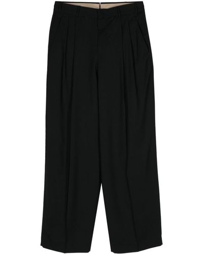 PT Torino Pleat-detail Tailored Trousers - Black