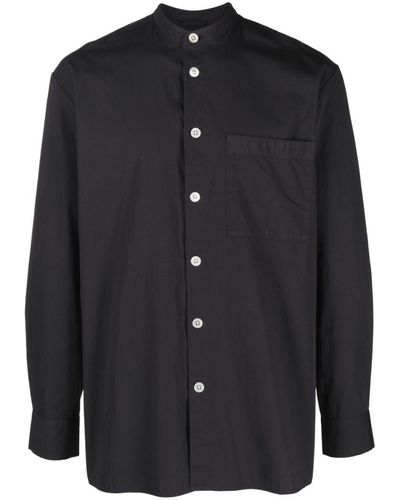 Tekla X Birkenstock Long-sleeve Organic Cotton Shirt - Black