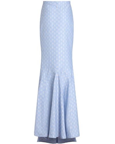 Etro Skirt With Jacquard Pattern - Blue