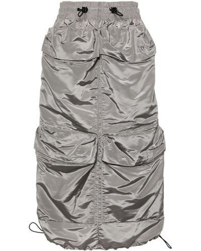 DIESEL O-windy Cargo Skirt - Gray