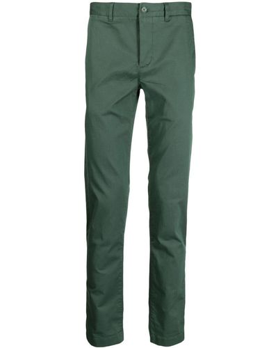 Lacoste Mid-rise Slim-cut Trousers - Green