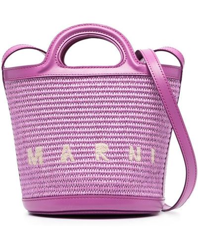 Marni Tropicalia Mini Bucket Bag - Purple