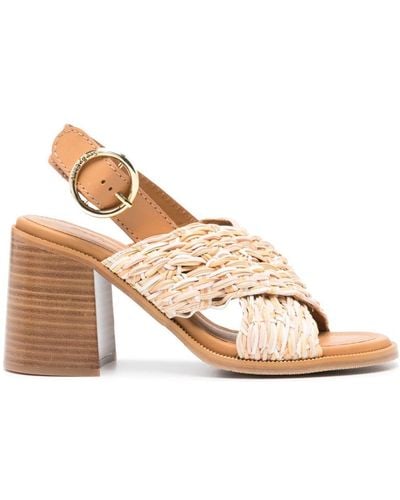See By Chloé Jaicey 80mm Interwoven-straps Sandals - Natural