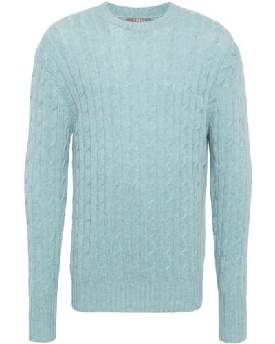 N.Peal Cashmere Thames Cable-knit Jumper - Blue
