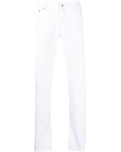 Jacob Cohen Mid-Rise Straight-Leg Jeans - White