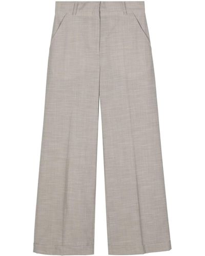 KENZO Solid Tailored Trousers - Grey