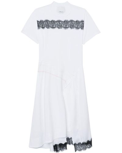 3.1 Phillip Lim T-Shirtkleid im Deconstructed-Look - Weiß