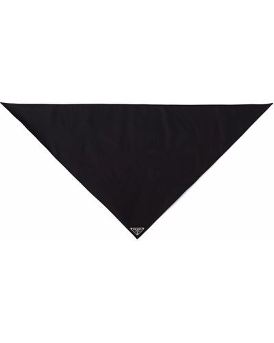 Prada Re-nylon ロゴ スカーフ - ブラック