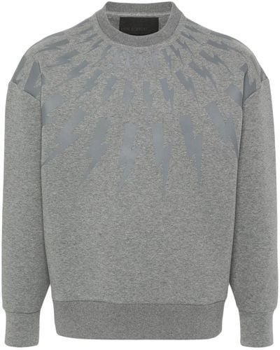 Neil Barrett Thunderbolt Scuba Jersey Sweatshirt - Grey