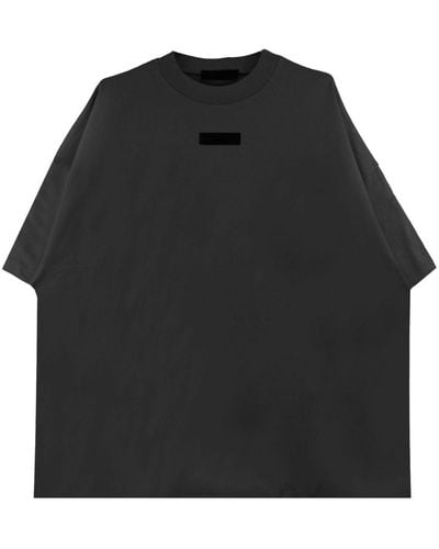 Fear Of God Logo-appliqué Cotton T-shirt - Black