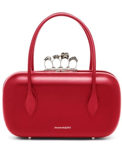 Alexander McQueen The Reverse Leather Clutch - Red