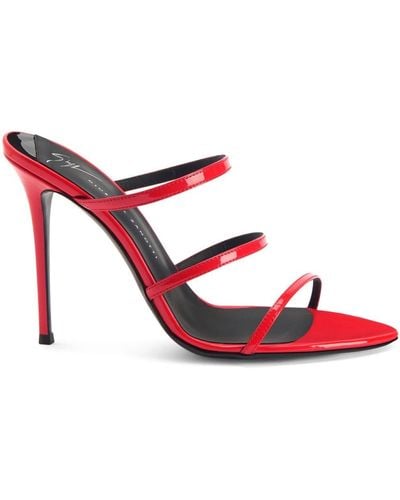 Giuseppe Zanotti Alimha 105mm Leather Sandals - Red