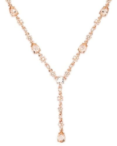 Marchesa Crystal-drop Necklace - Metallic