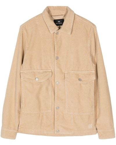 PS by Paul Smith Organic-cotton Corduroy Shirt - Natural