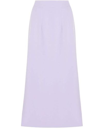 Olympiah Side-slit Midi Skirt - Purple