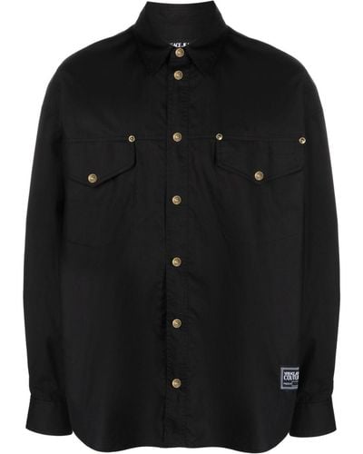 Versace Long-sleeve Cotton Shirt - Black