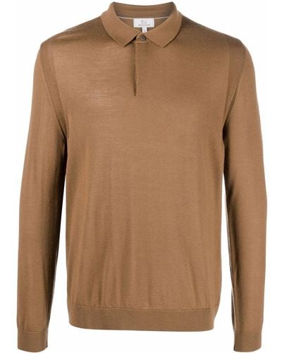 Woolrich Fijngebreid Poloshirt - Bruin