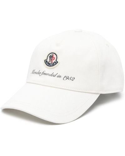 Moncler Baseballkappe mit Logo-Patch - Weiß