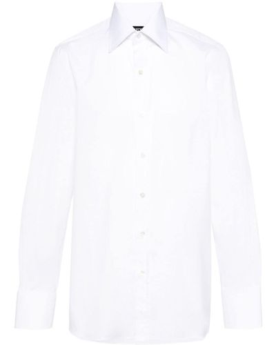 Tom Ford Popeline-Hemd - Weiß
