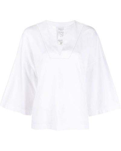 Fabiana Filippi T-Shirt Scollo V - Bianco