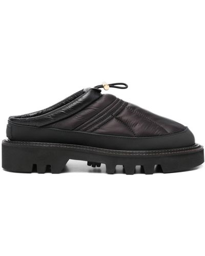 Sacai Mules slip-on con puntera redonda - Negro