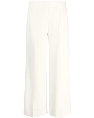Totême Straight-leg Cropped Trousers - White