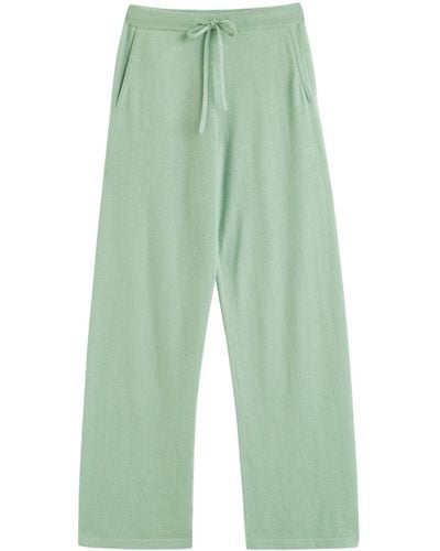 Chinti & Parker The Wide Leg Cashmere Pants - Green