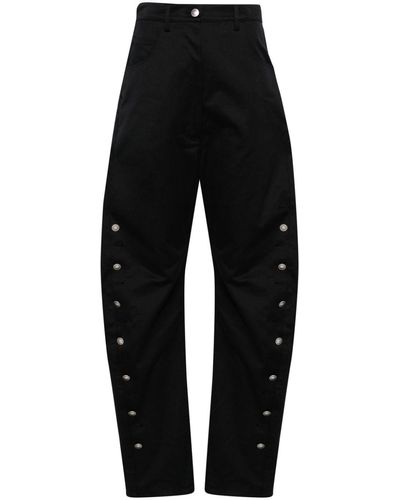 Kiko Kostadinov Apollinaire Decorative-button Tapered Trousers - Black