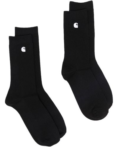 Carhartt Embroidered Logo Knitted Socks - Black
