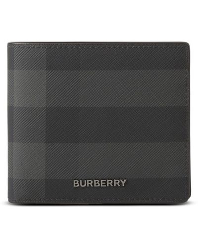 Burberry Check-print Bifold Wallet - Black