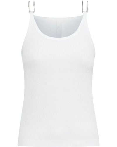 Dion Lee Ribbed Organic-cotton Tank Top - White