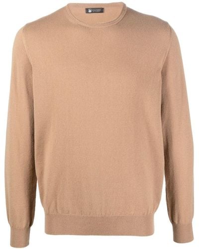 Colombo Crew-neck Cashmere Jumper - Natural