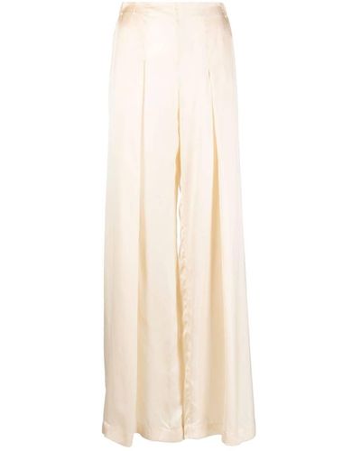 Gentry Portofino High-waisted Palazzo Trousers - Natural