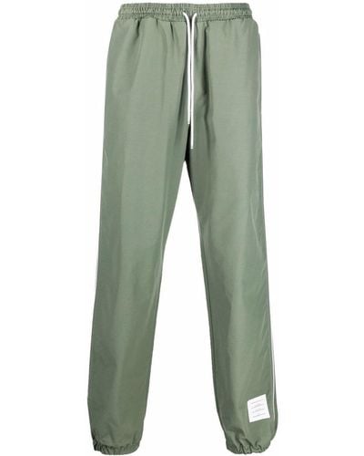 Thom Browne Pantalones de chándal con parche del logo - Verde