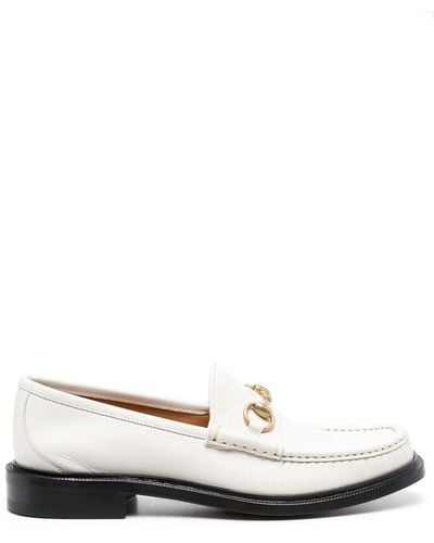 Gucci Loafers Met Ronde Neus - Wit