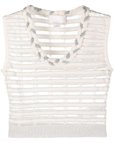 Genny Cut-out Detail Top - White