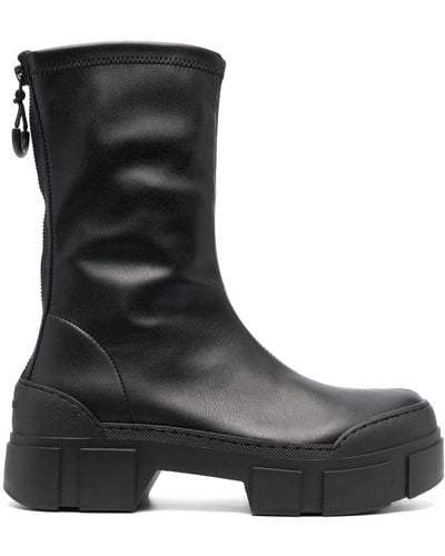 Vic Matié 50mm Leather Ankle Boots - Black