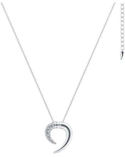Tasaki 18kt White Gold Collection Line Danger Horn Diamond Necklace