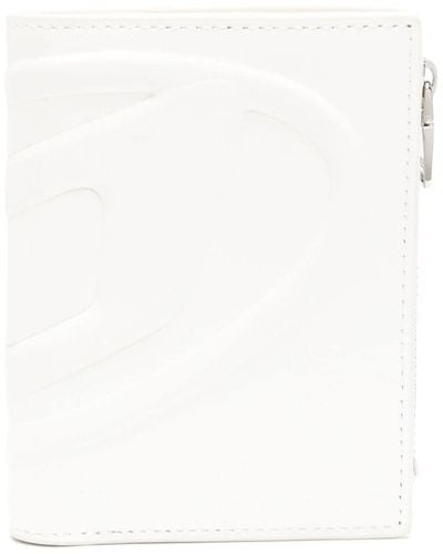 DIESEL 1dr Bi-fold Leather Wallet - White