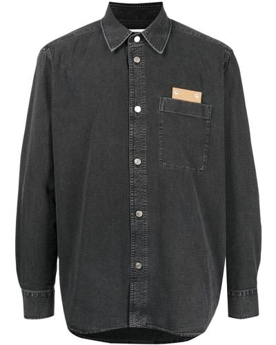 Craig Green Circle-print Denim Shirt - Black