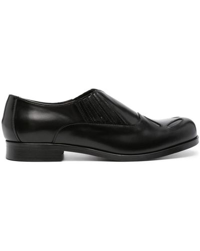 STEFAN COOKE 4 Slashed Leather Loafers - Black