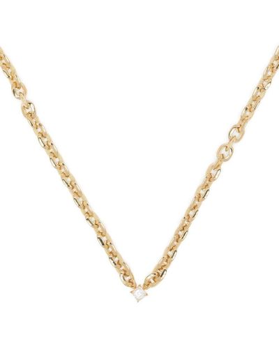 Lizzie Mandler 18kt Yellow Gold Xs Knife Edge Diamond Necklace - Natural