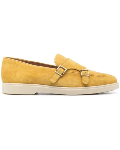 Santoni Zapatos monk con suela de goma - Amarillo