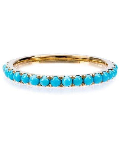 Rosa De La Cruz Turquoise Stacking Ring - Metallic