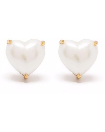 Kate Spade My Love Heart Earrings - Metallic