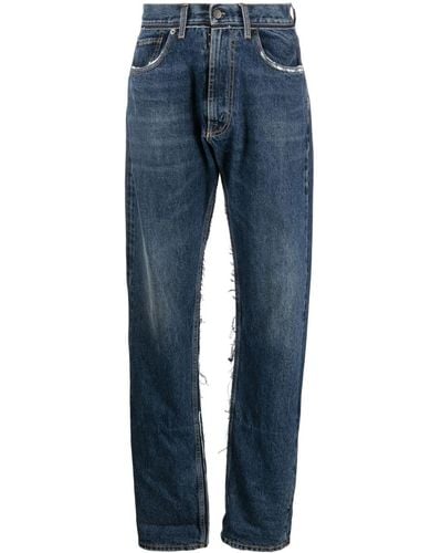 Maison Margiela Ripped Straight-leg Jeans - Blue