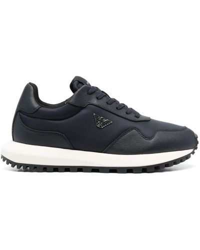 Emporio Armani Sneakers mit Kontrasteinsätzen - Blau